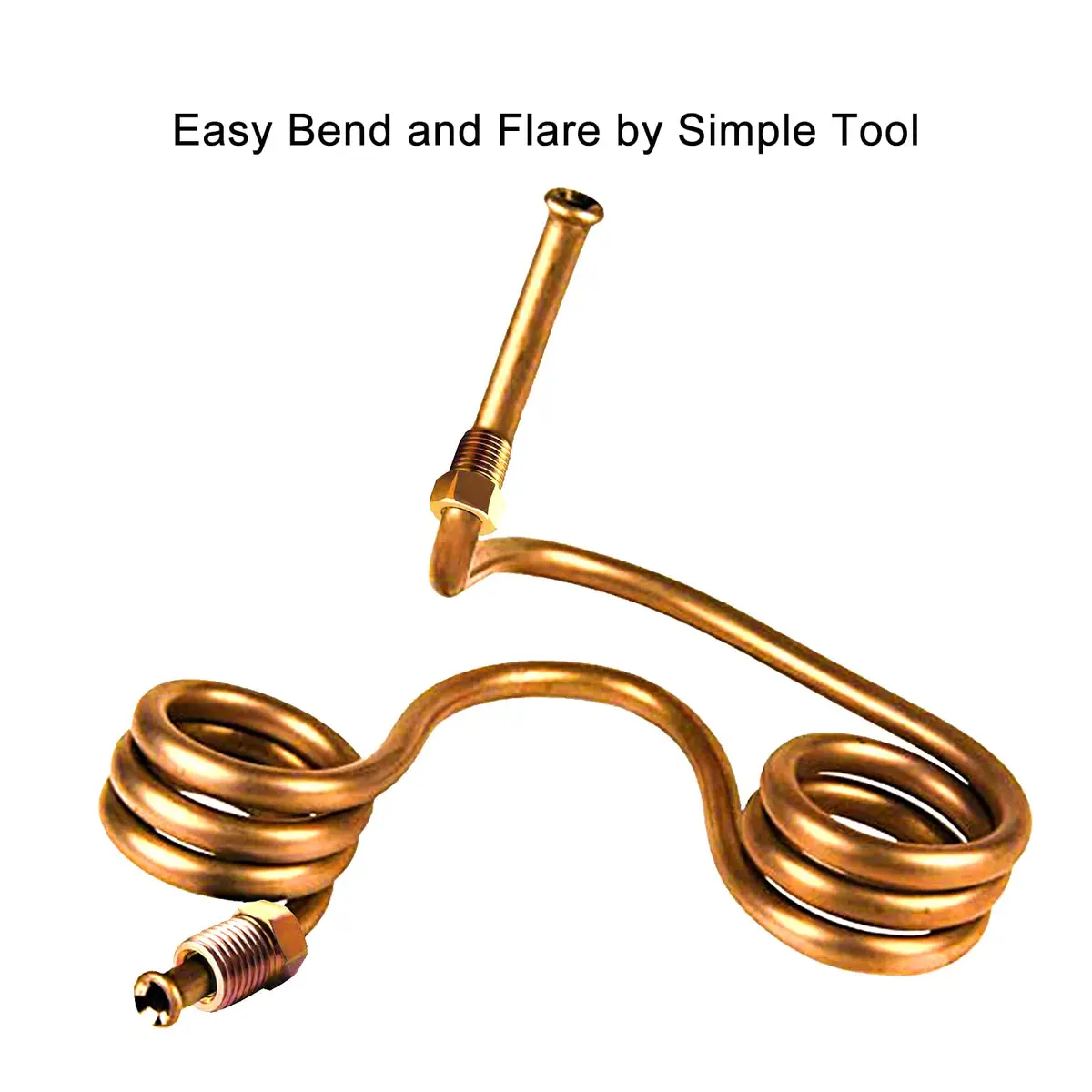 MuHize 1/4 Copper Coated Brake Line Kit 25Ft | Rust-Resistant Durable Tubing for Vehicles - view 3