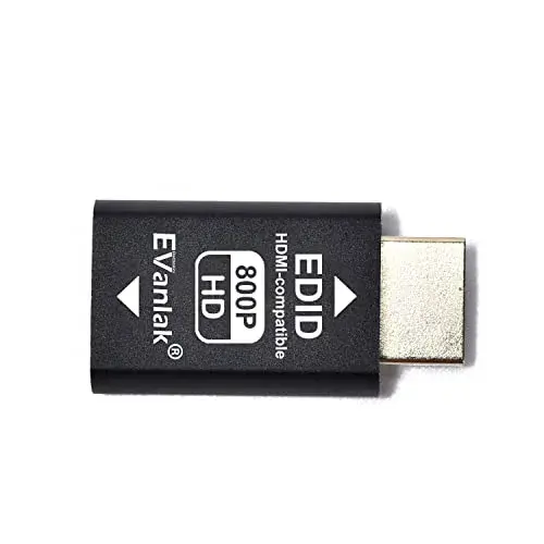 EVanlak HDMI EDID Emulator Dongle (3rd Gen Aluminum) | Passes EDID Data for Mac Thunderbolt to HDMI - view 2