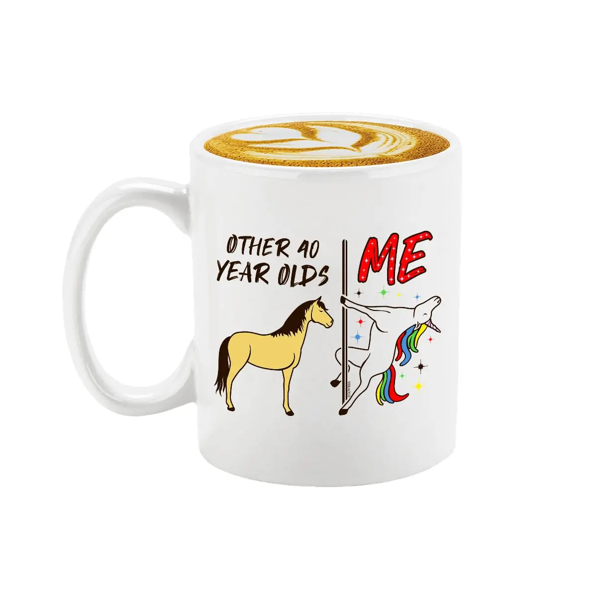 Veracco 40 Years Olds Ceramic Coffee Mug | Funny Birthday Gift for Him & Her - main product image