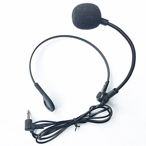 QQC Neck Lavalier Condenser Microphone for Loudspeaker Megaphone 3.5mm Plug, Black | Monaural High Impedance Shielded Cable - view 10