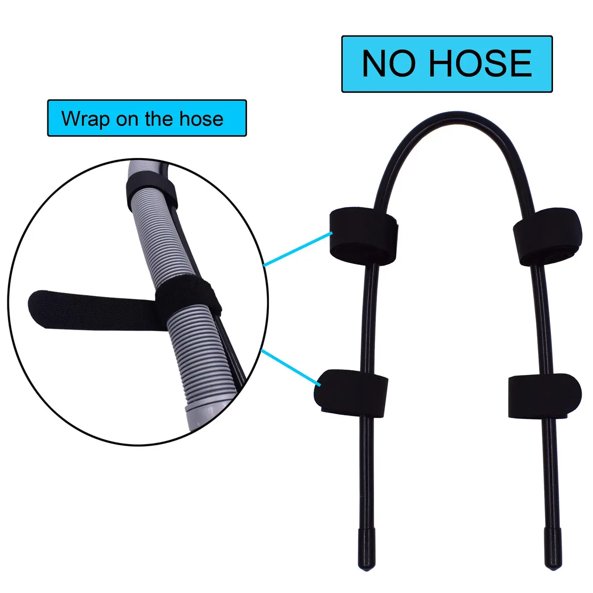 YYST Flexible Laundry Tub Washing Machine Discharge Hose Clip Hose Holder 1 | Rust-Resistant, Easy to Use, Stable Drain Hose Support - view 2