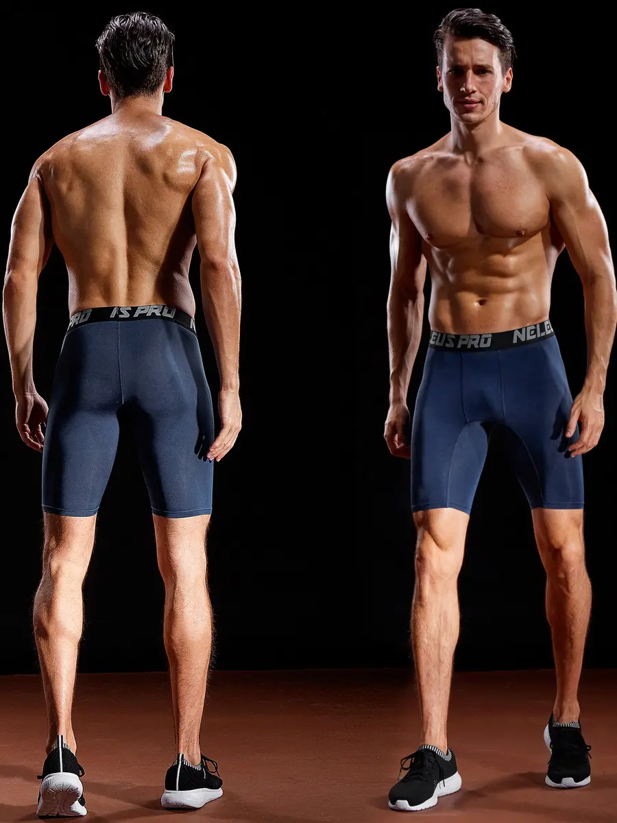 NELEUS Men's 3 Pack Athletic Compression Shorts | Quick Dry, Supportive Fit, US 2XL - view 3