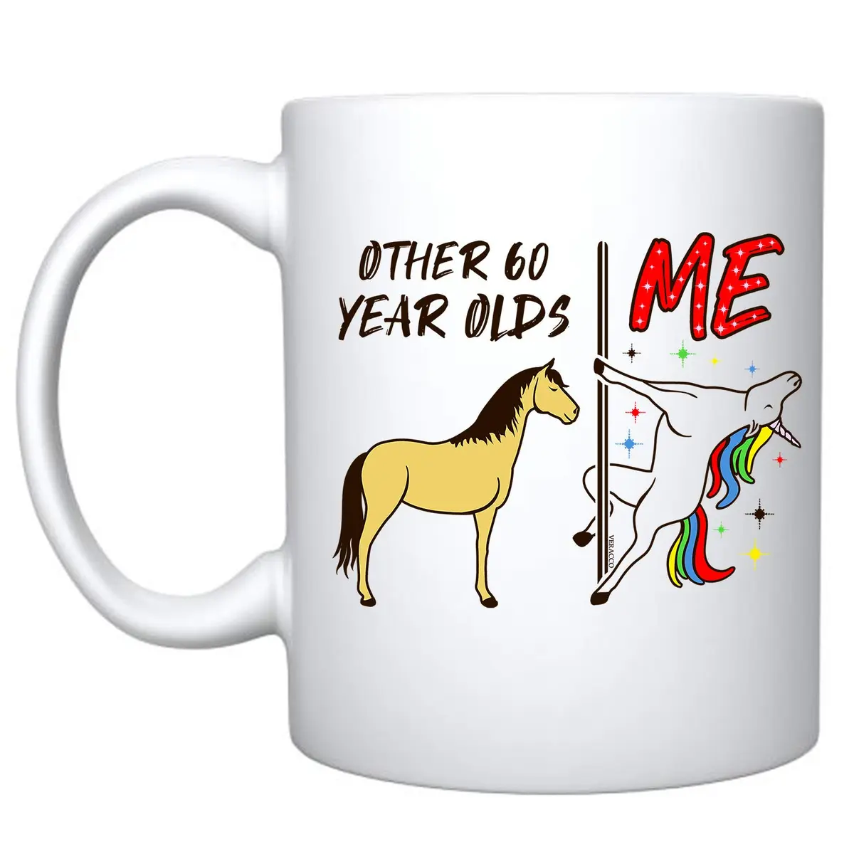 Veracco 60th Birthday Coffee Mug 325ml (11 oz) | Funny Ceramic Tea Cup for Him Her - main product image