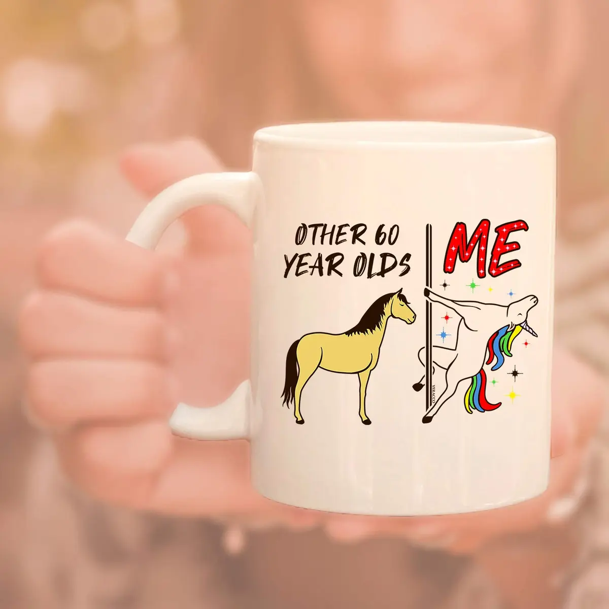 Veracco 60th Birthday Coffee Mug 325ml (11 oz) | Funny Ceramic Tea Cup for Him Her - view 5