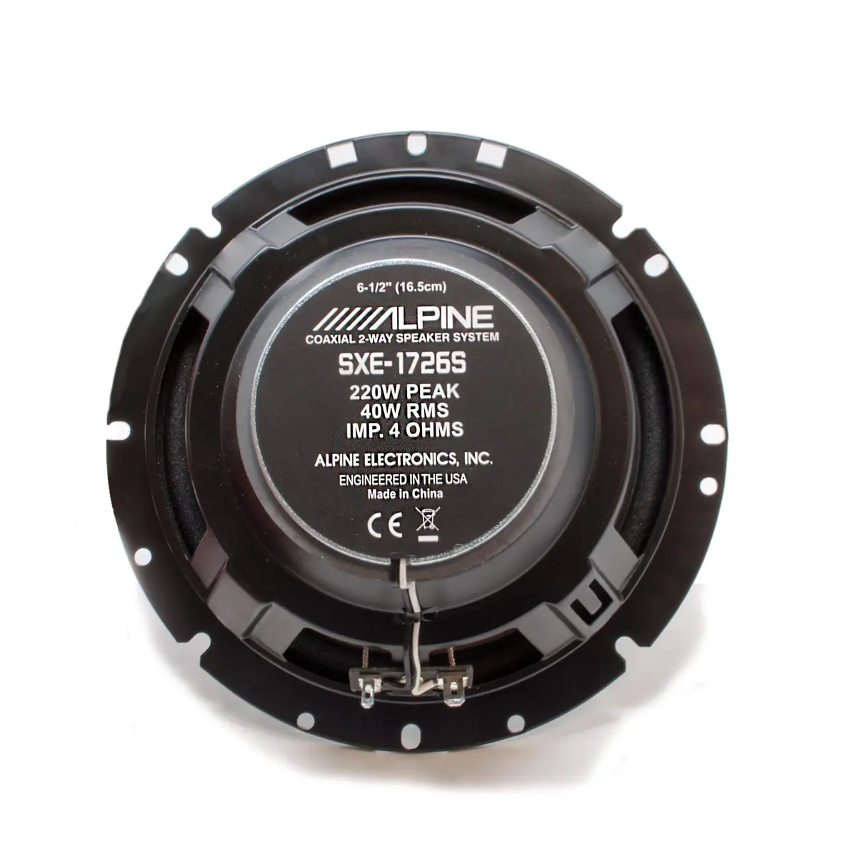 Alpine SXE-1726S 6.5" 2-Way Coaxial Car Speakers (Pair) | 220W Peak Power, 4 Ohm Impedance - view 4