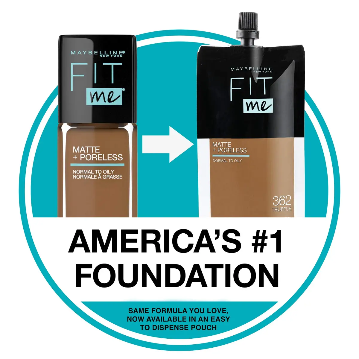 Maybelline Fit Me Matte + Poreless Liquid Foundation - 220 Natural Beige, 1.3 Fl Oz - view 4