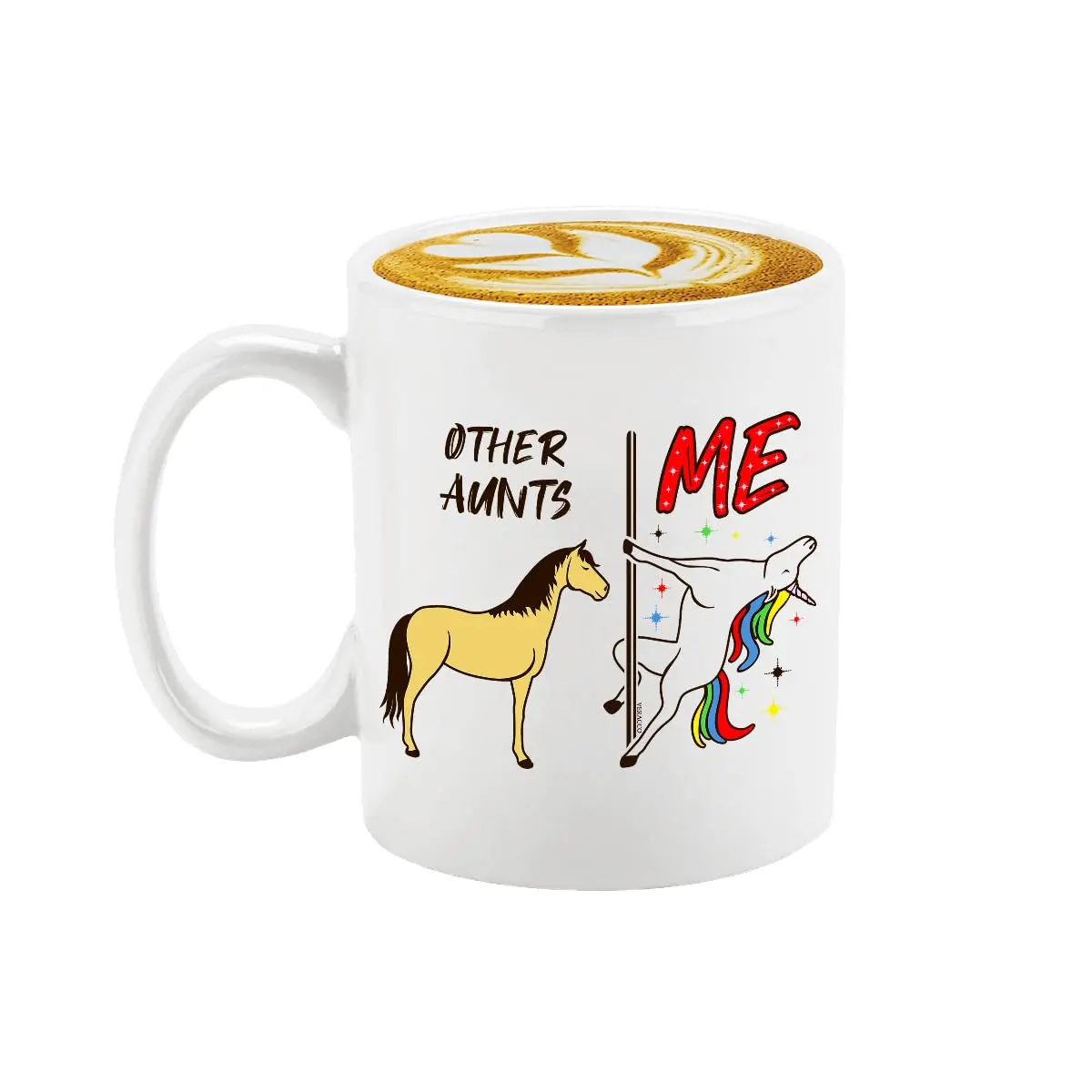Veracco Unicorn Coffee Mug 11oz | Ceramic Tea Cup for Auntie Gifts Birthdays - main product image