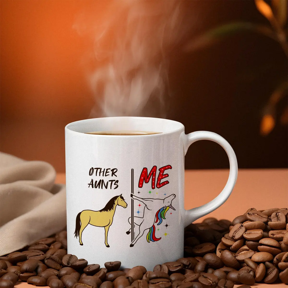Veracco Unicorn Coffee Mug 11oz | Ceramic Tea Cup for Auntie Gifts Birthdays - view 4