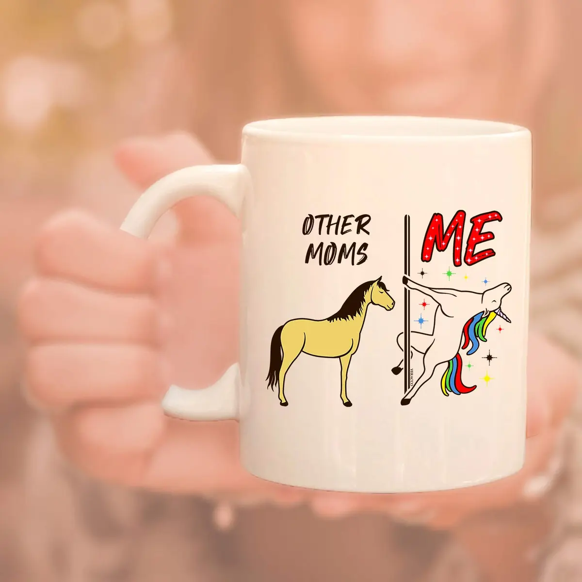 Veracco 'Other Moms Vs Me' Unicorn Ceramic Coffee Mug 325ml (11oz) | Funny Gift for Her - view 5