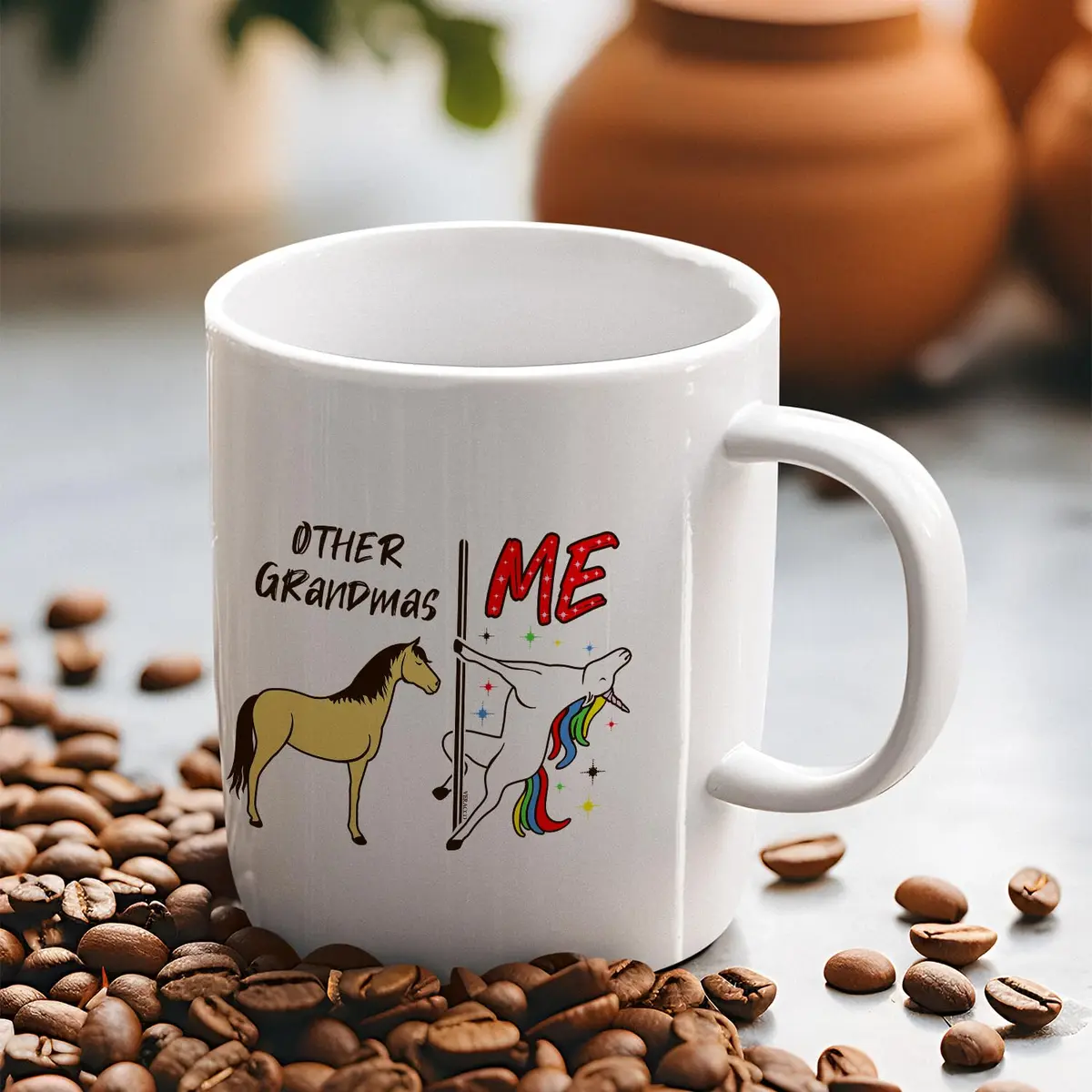 Veracco Unicorn Ceramic Coffee Mug 325ml (11oz) | Funny Grandma Gift for Her - view 5