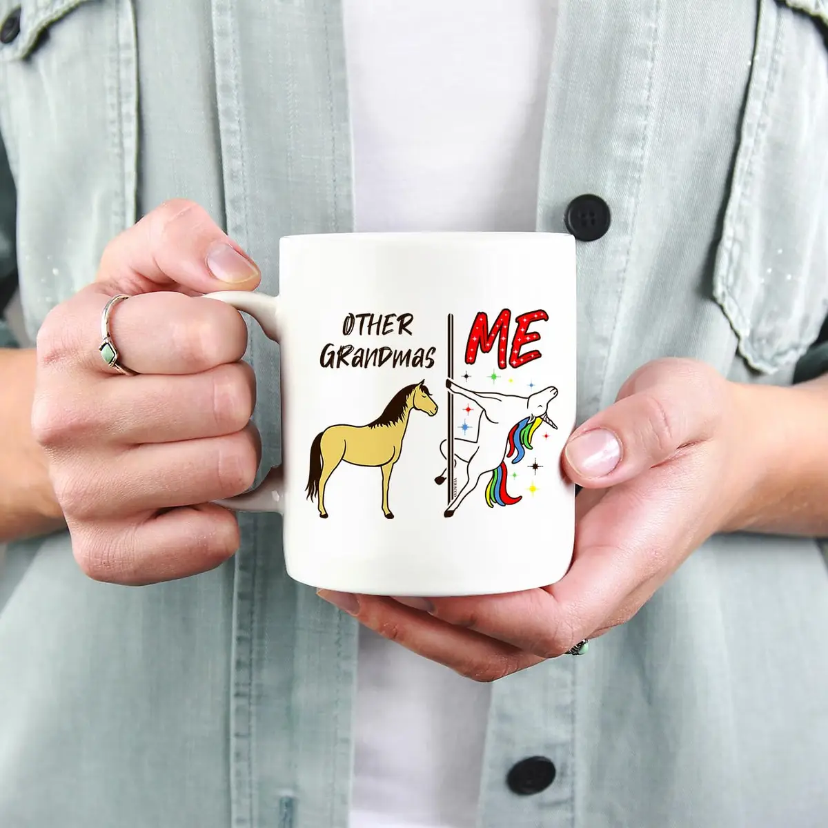 Veracco Unicorn Ceramic Coffee Mug 325ml (11oz) | Funny Grandma Gift for Her - view 7