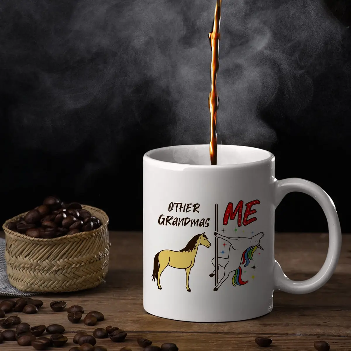 Veracco Unicorn Ceramic Coffee Mug 325ml (11oz) | Funny Grandma Gift for Her - view 3