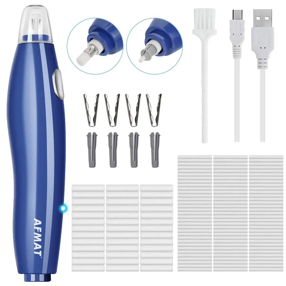 AFMAT Electric Eraser 140 Refills | Rechargeable Artist Drafting Tool in Blue - main product image
