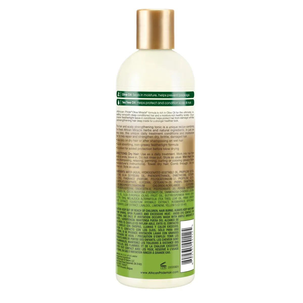 African Pride Olive Miracle Leave-In Conditioner (3 Pack) 12oz | Moisture & Breakage Prevention - view 2