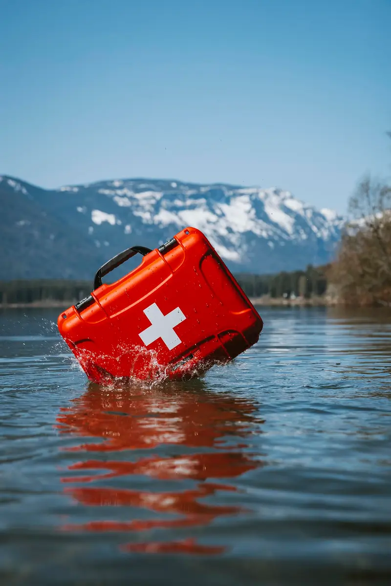 NANUK 904 Waterproof First Aid Box Empty – Durable, Impact-Resistant, IP67-Rated, Floats (8.4" x 6.0" x 3.7") – Red - view 6