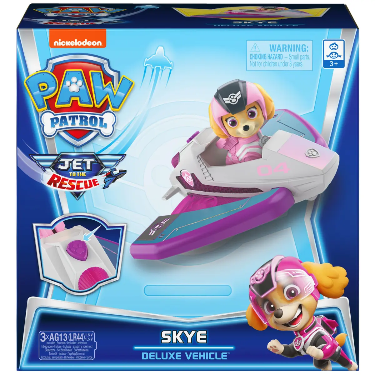 Paw Patrol Jet to the Rescue Skye Deluxe Transforming Vehicle Toy | Lights & Sounds, Skye Figure, Ages 3+ - view 2