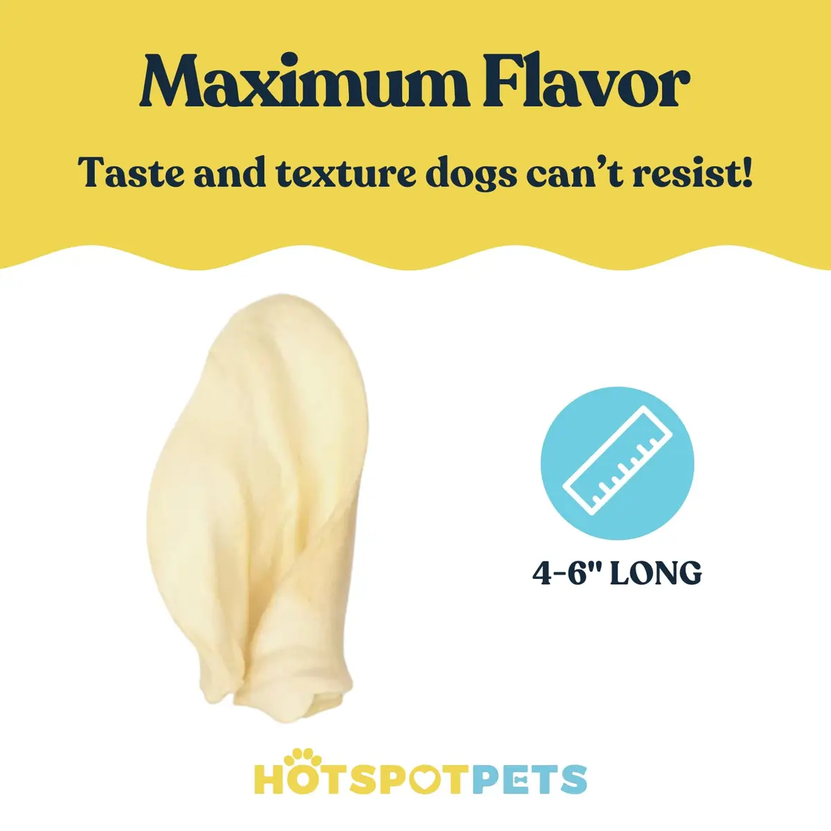 hotspot pets All-Natural Cow Ears Dog Chews (20 Pack) | Long-Lasting, Digestible, Healthy Teeth & Gums - view 3