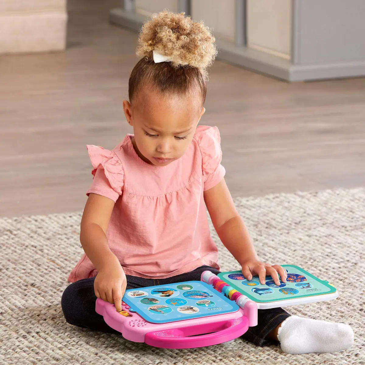 LeapFrog 100 Animals Book Pink | Bilingual Learning Toy with 12 Habitats & 3 Modes - view 4