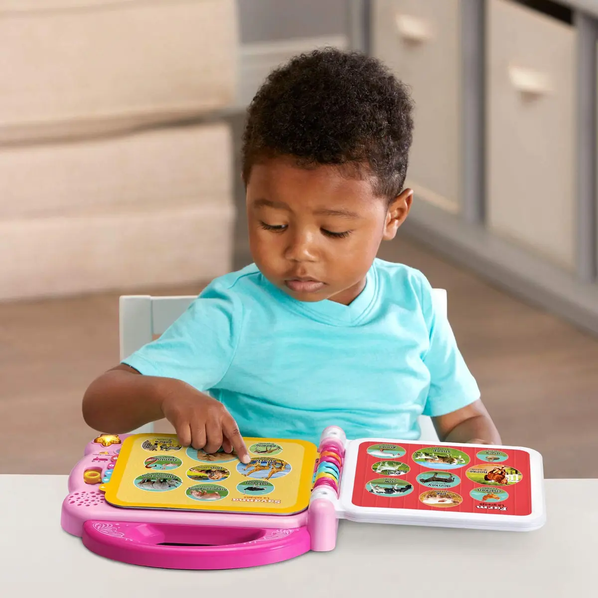 LeapFrog 100 Animals Book Pink | Bilingual Learning Toy with 12 Habitats & 3 Modes - view 5