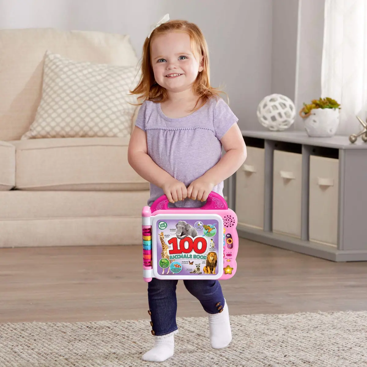 LeapFrog 100 Animals Book Pink | Bilingual Learning Toy with 12 Habitats & 3 Modes - view 6