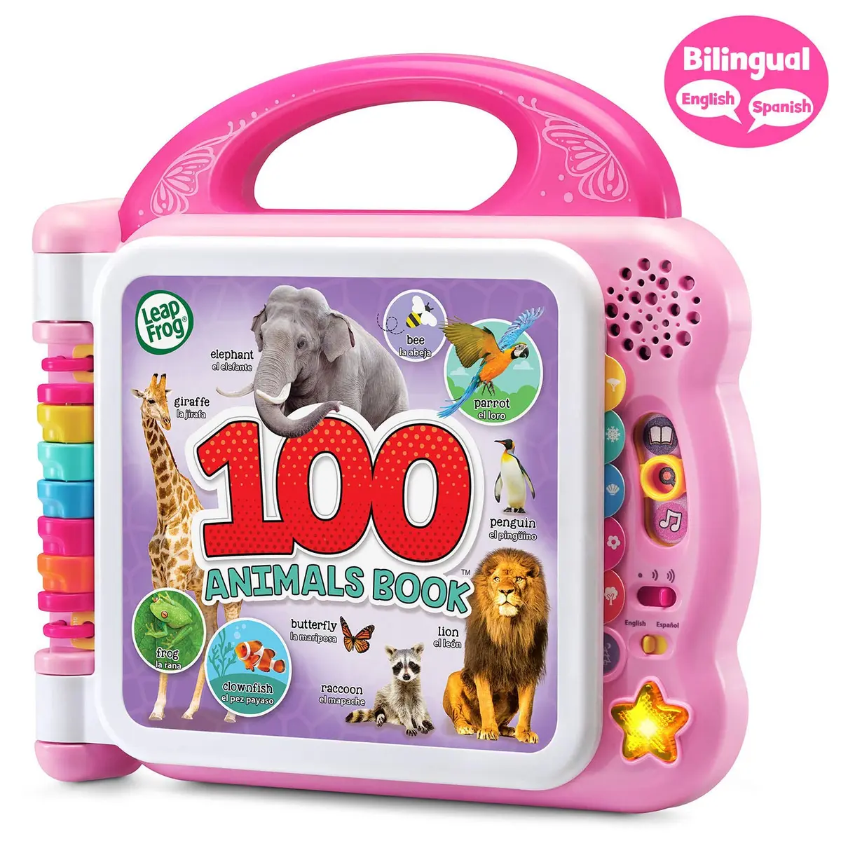 LeapFrog 100 Animals Book Pink | Bilingual Learning Toy with 12 Habitats & 3 Modes - view 2