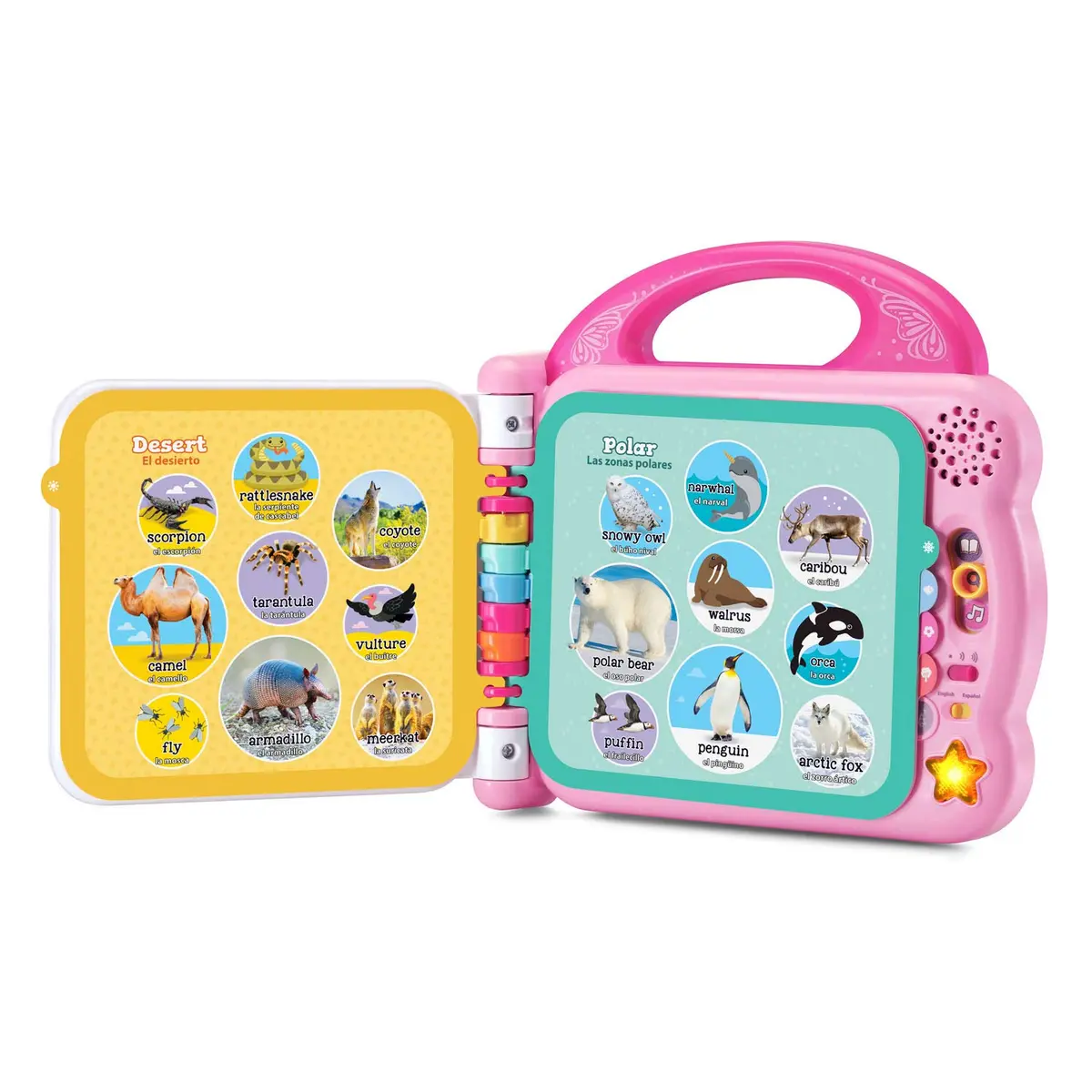 LeapFrog 100 Animals Book Pink | Bilingual Learning Toy with 12 Habitats & 3 Modes - view 3