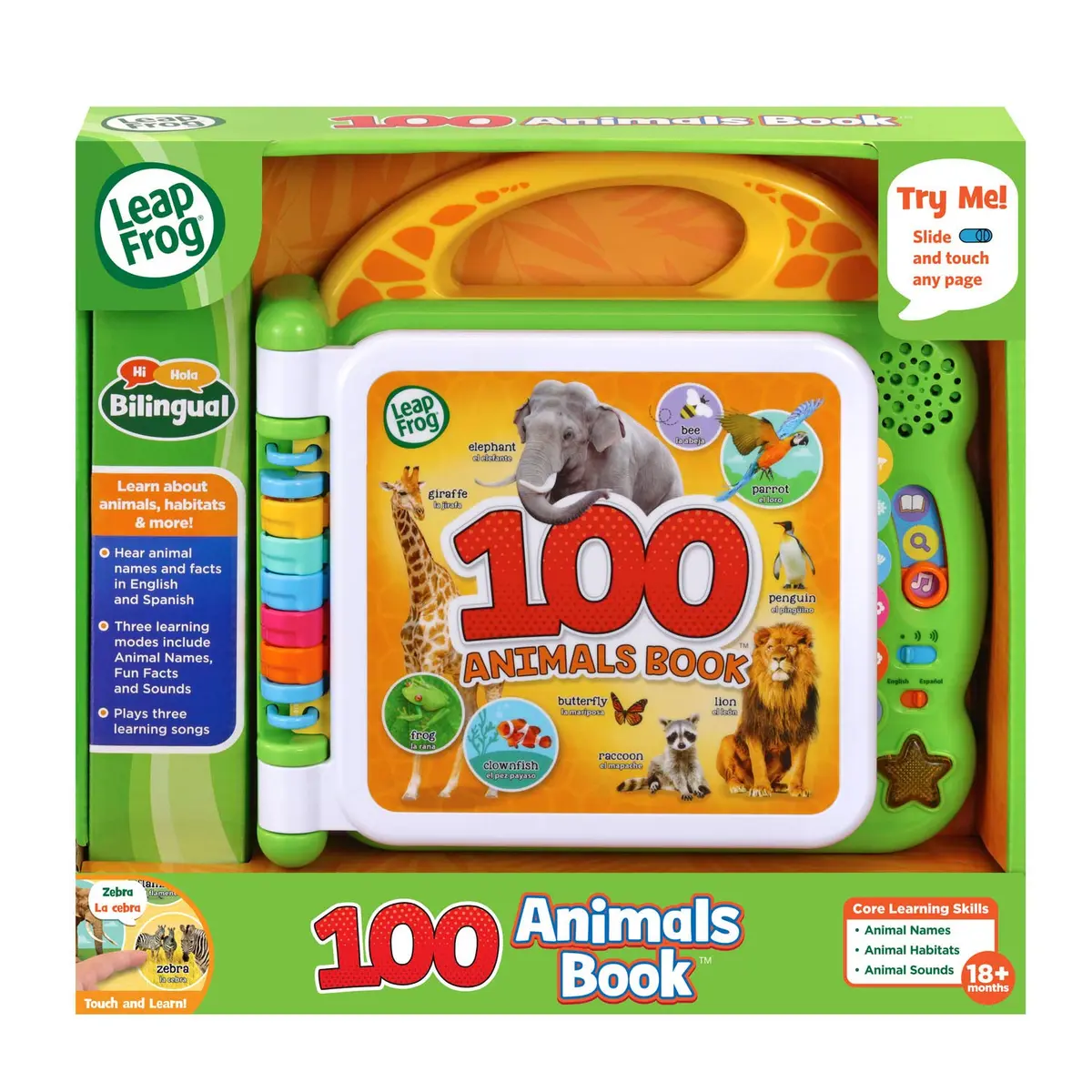 LeapFrog 100 Animals Book, Green | Bilingual English Spanish Learning Toy for 18+ Months - view 7