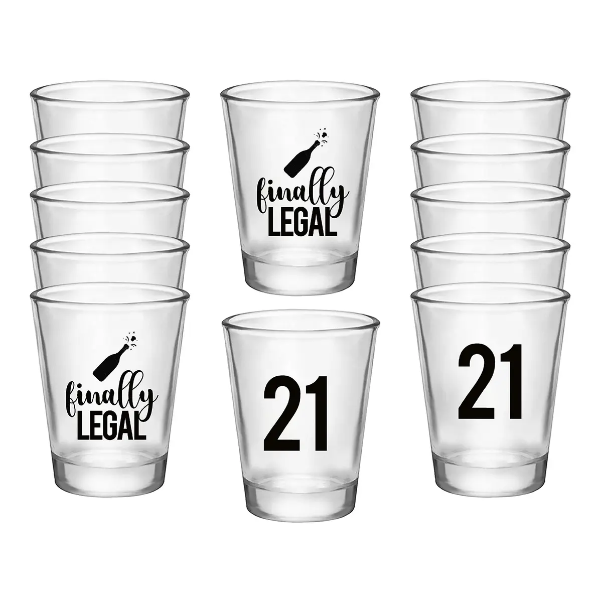 Your Dream Party Shop Black 1.75oz Shot Glasses Set | 12 Count, Modern Style - main product image