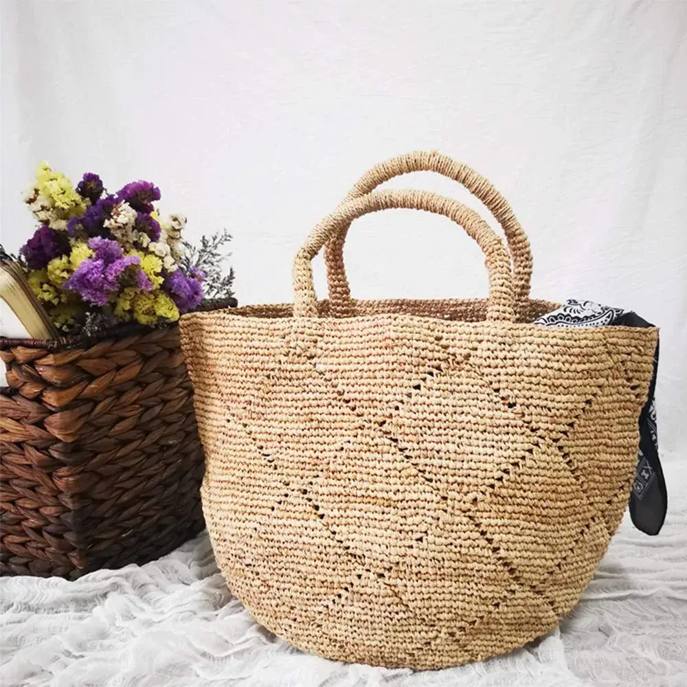 FAU Yarn Brown Raffia Paper Crochet Ribbon 316 Yards (948 Feet) | Solid Pattern for Hats & Bags - view 3
