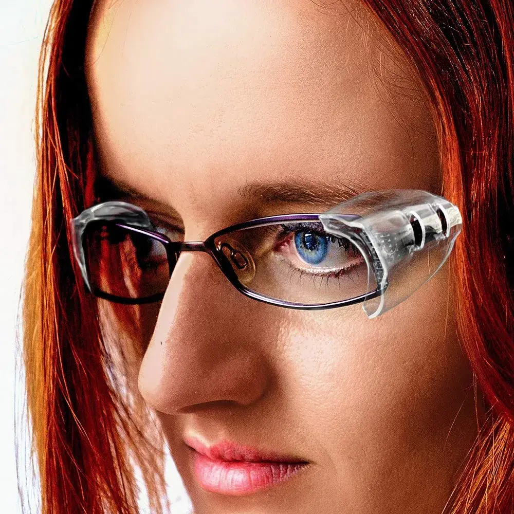 Korty Clear Flexible TPU Side Shields for Eyeglasses | Fits Eyeglass Bracket Width < 10mm (3 Pairs) - view 7