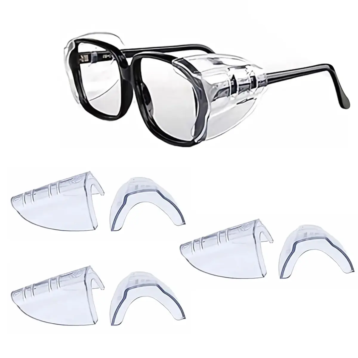 Korty Clear Flexible TPU Side Shields for Eyeglasses | Fits Eyeglass Bracket Width < 10mm (3 Pairs) - view 8