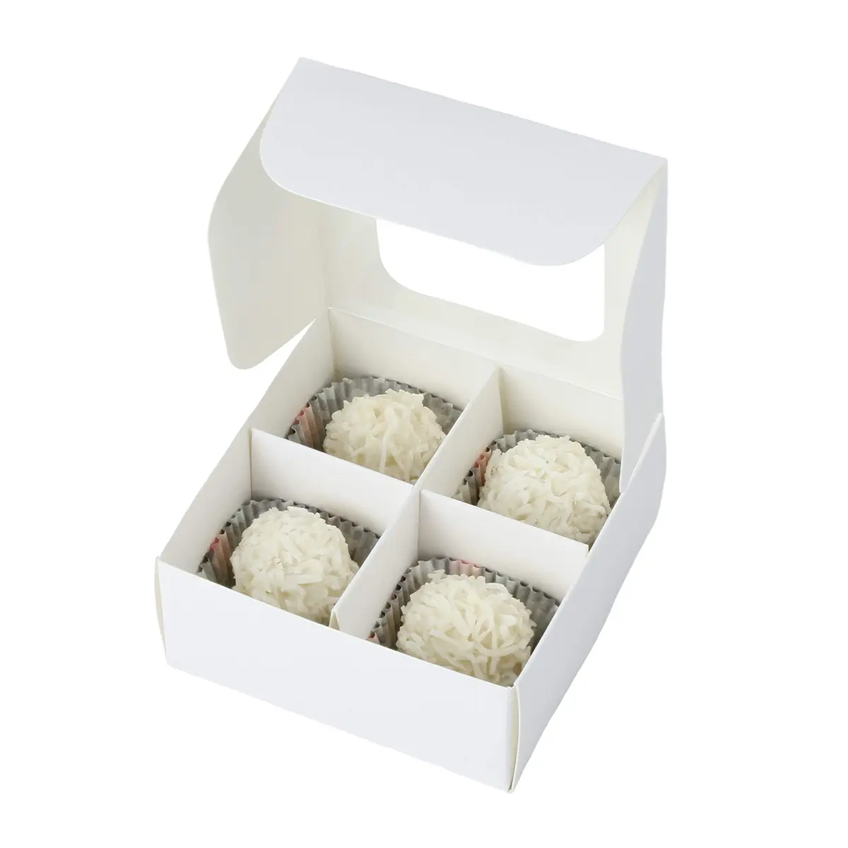 GRETEL BAKING White Food Storage Container | 20-Ct Treat Boxes with Dividers (3.5x3.5x1.57in) - view 7
