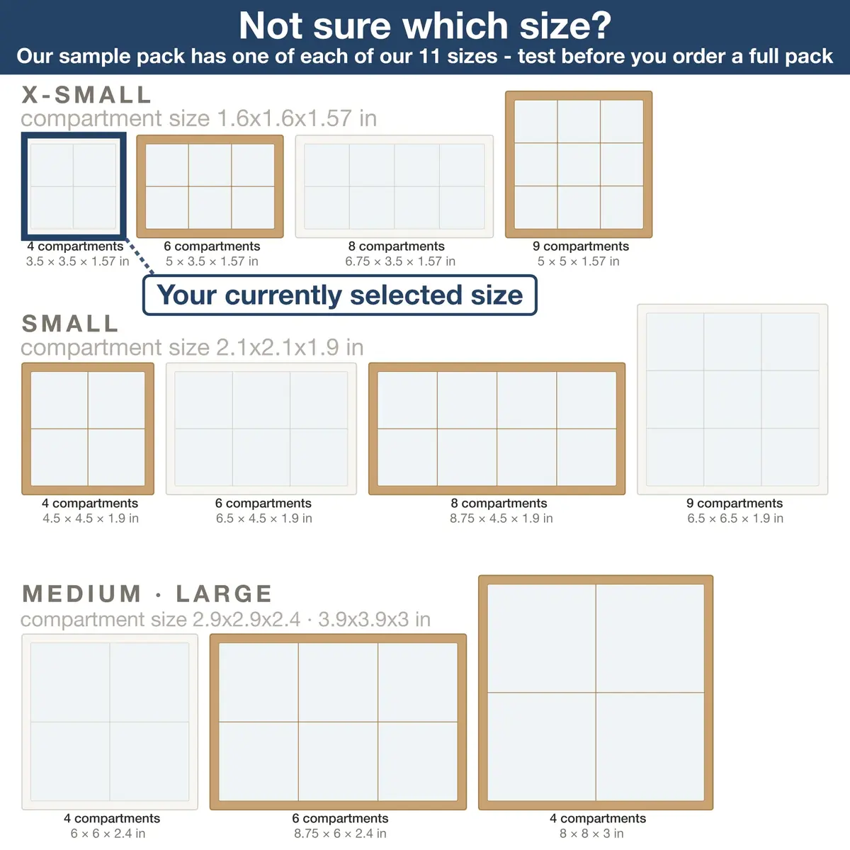 GRETEL BAKING White Food Storage Container | 20-Ct Treat Boxes with Dividers (3.5x3.5x1.57in) - view 3
