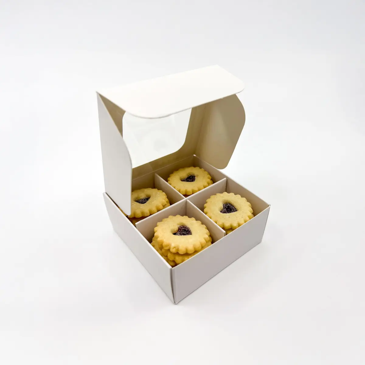 GRETEL BAKING White Food Storage Container | 20-Ct Treat Boxes with Dividers (3.5x3.5x1.57in) - view 4