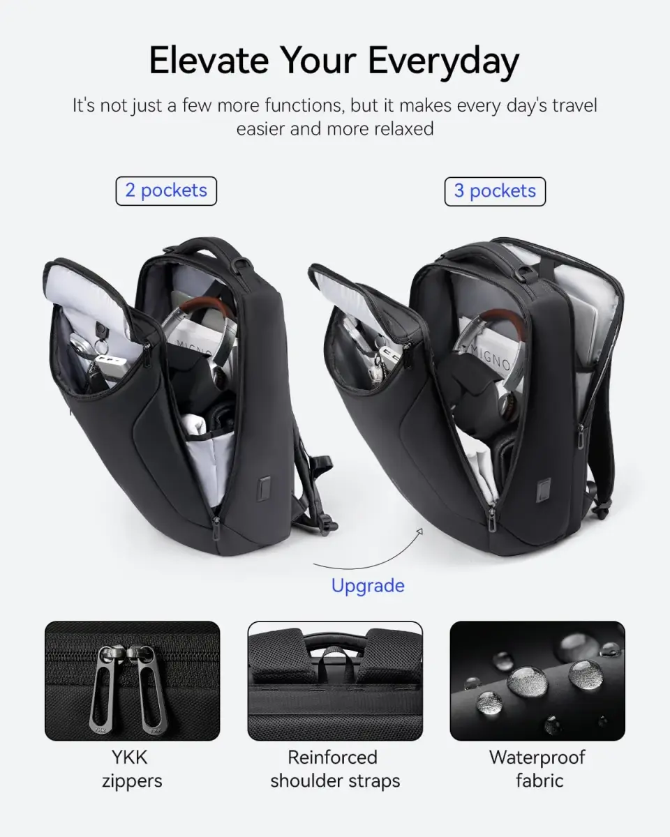 MARK RYDEN Business Backpack for Men, 17.3 Inch Laptop Backpack | Water Resistant with USB Port - view 4