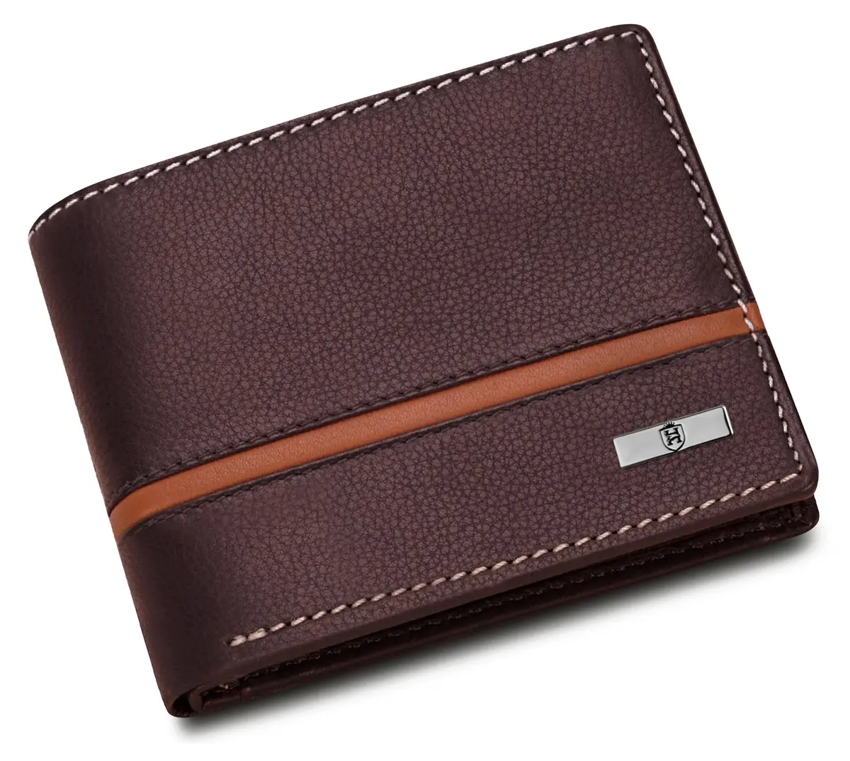 HORNBULL Denial Leather Wallet for Men | Brown Two Fold Wallet with RFID Blocking | 11 cm (W) x 9 cm (H) - view 8