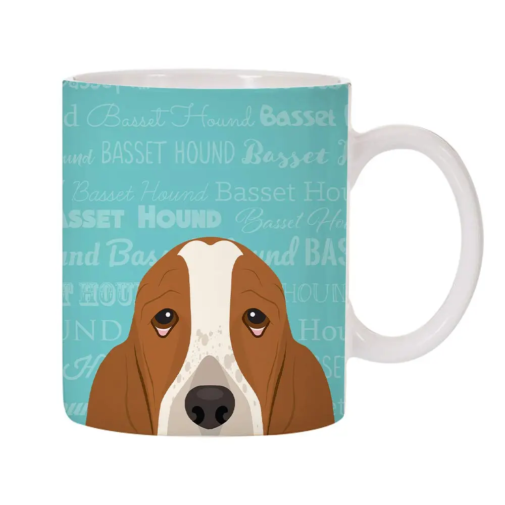 Mystic Sloth Basset Hound Dog Breed Design 11oz (325ml) Ceramic Coffee Mug | Adorable Long Lasting Design - main product image