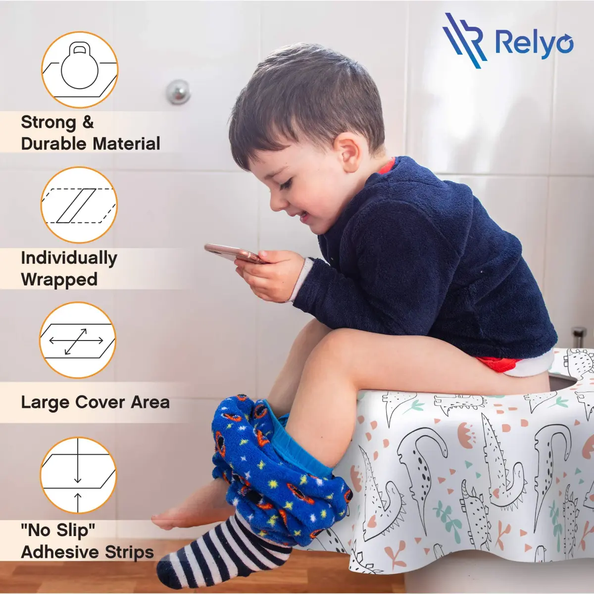 Relyo Disposable Toilet Seat Covers 20 Count (Pack of 1) | Travel-Friendly & TSA-Ready - view 5