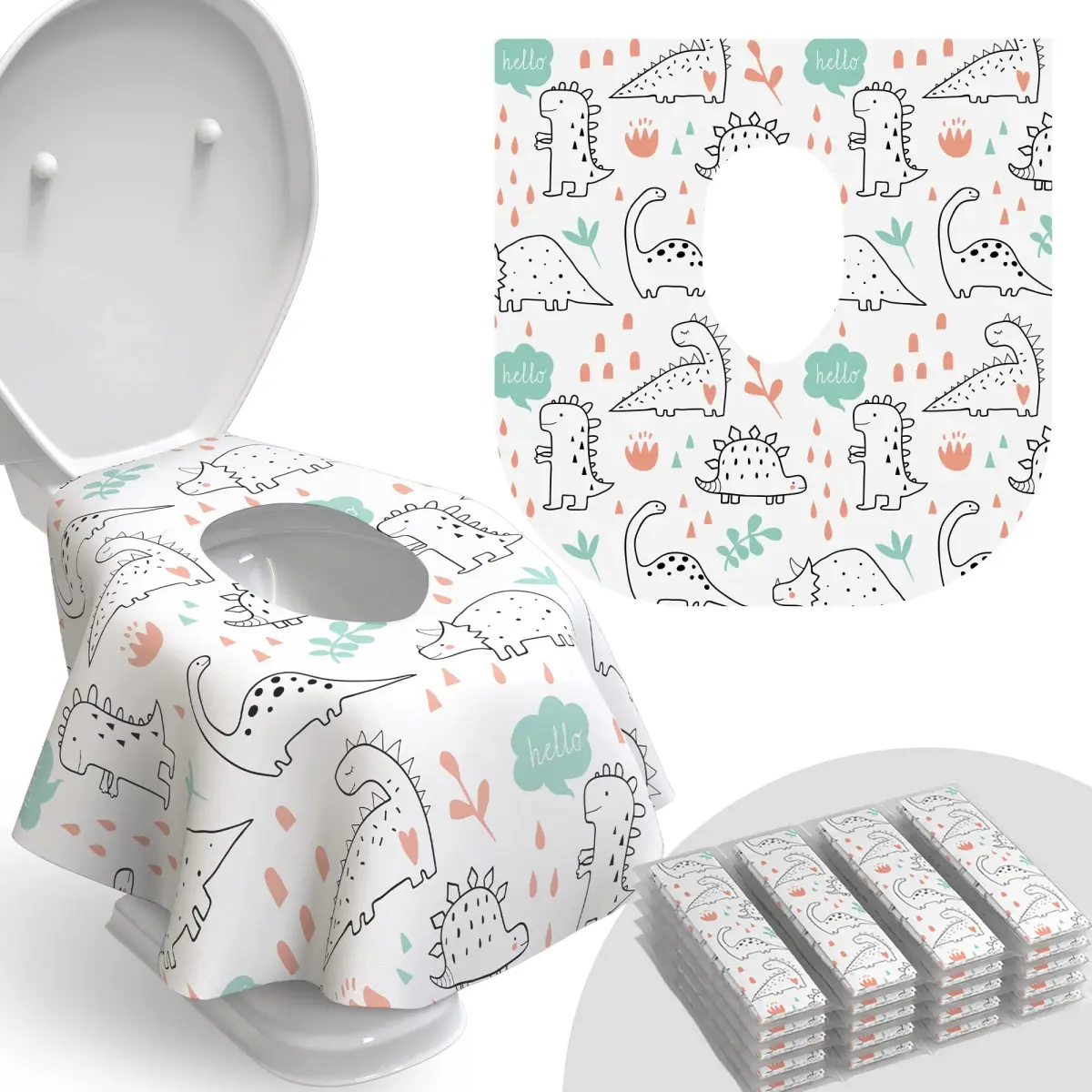 Relyo Disposable Toilet Seat Covers 20 Count (Pack of 1) | Travel-Friendly & TSA-Ready - main product image