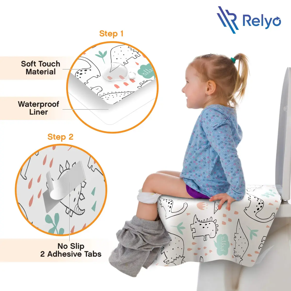 Relyo Disposable Toilet Seat Covers 20 Count (Pack of 1) | Travel-Friendly & TSA-Ready - view 3