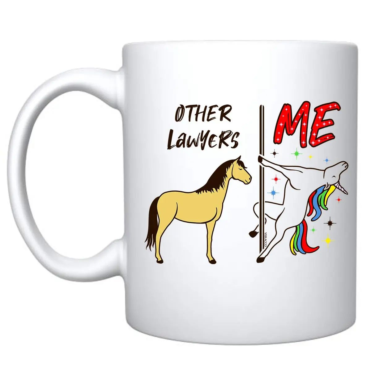 Veracco Lawyer Mug Unicorn Coffee Mug 11oz | Unique Ceramic Lawyer Gift - main product image