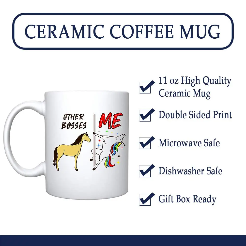 Veracco Other Bosses Vs Me Ceramic Coffee Mug 11oz | Funny Gag Gift for Coffee & Tea - view 3