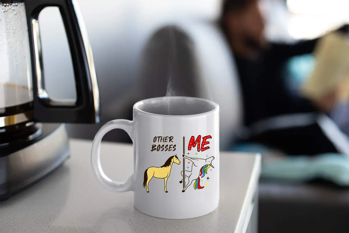 Veracco Other Bosses Vs Me Ceramic Coffee Mug 11oz | Funny Gag Gift for Coffee & Tea - view 4