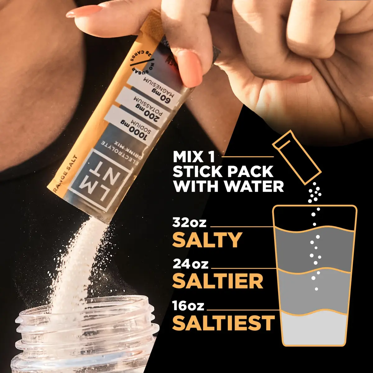 LMNT Zero Sugar Electrolytes Orange Salt Drink Mix 30 Count | Optimal Hydration for Active Lifestyles - view 6