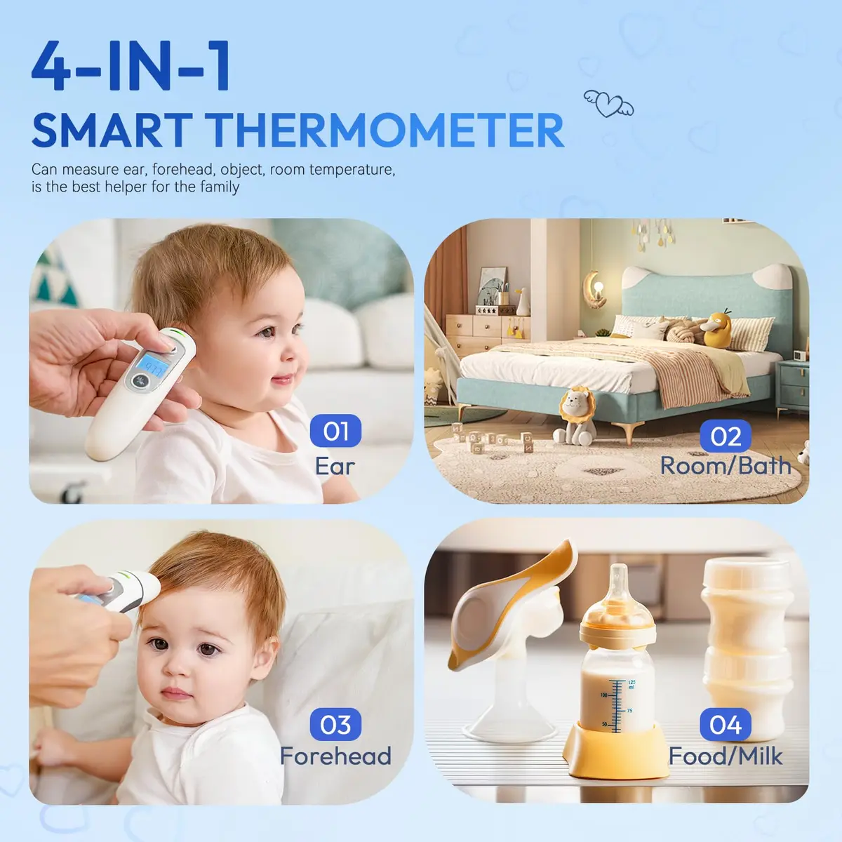 GoodBaby Ear and Forehead Thermometer for Adults & Kids | Accurate 1s Infrared Reading with Memory - view 5