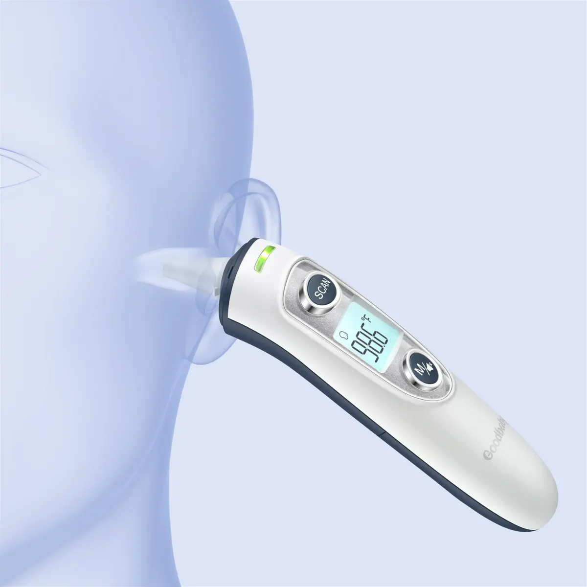 GoodBaby Ear and Forehead Thermometer for Adults & Kids | Accurate 1s Infrared Reading with Memory - view 9