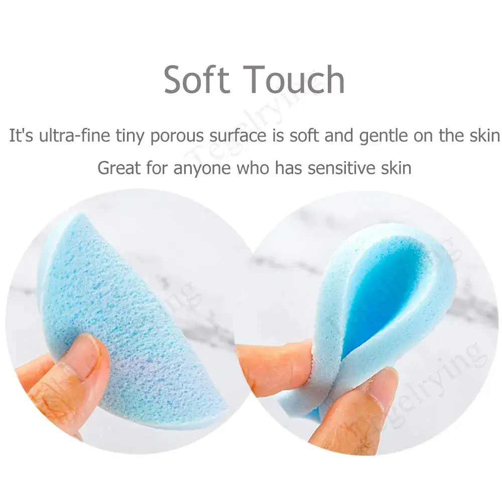 Tegelrying Blue 120 Count Compressed Facial Sponges | Professional Makeup Removal & Cleansing - view 4