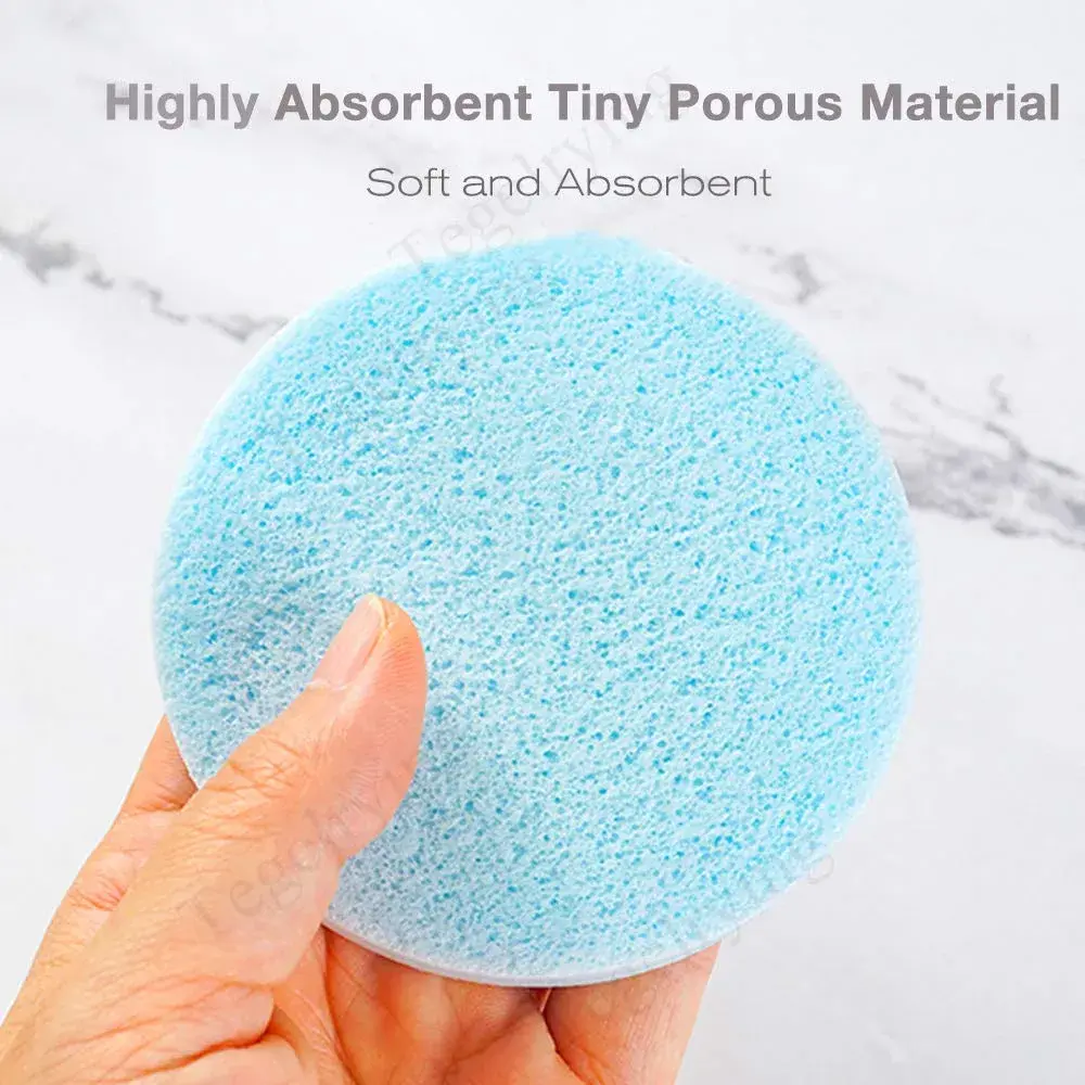 Tegelrying Blue 120 Count Compressed Facial Sponges | Professional Makeup Removal & Cleansing - view 3