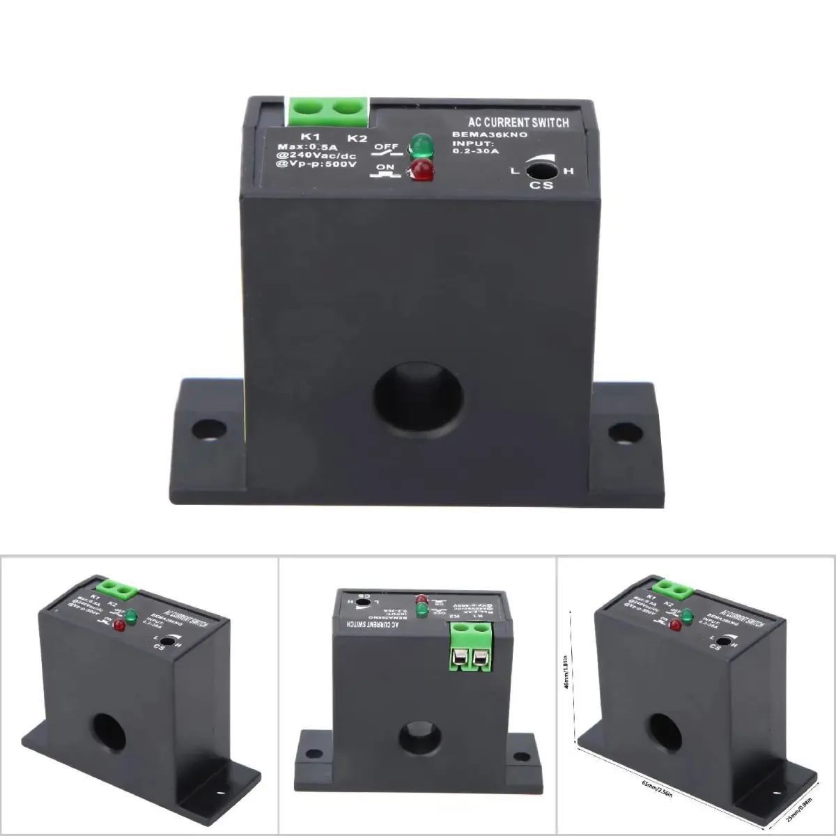 YWBL-WH AC Current Sensing Switch 0.2-30A | Self-Powered Relay for Electrical Panel Protection - view 9