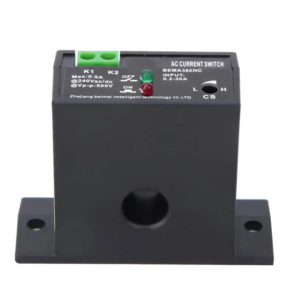 YWBL-WH AC Current Sensing Switch, 0.2-30A Self-Powered Monitoring Relay, Normally Closed, Industrial Control Equipment Sensor - view 6